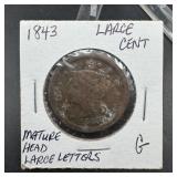 1843 Large Cent