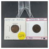 1899 & 1900 Indian Head Cents