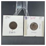 1895 & 1896 Indian Head Cents