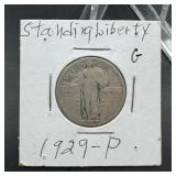 1929 Standing Liberty Silver Quarter