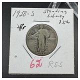 1928-S Standing Liberty Silver Quarter