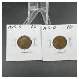1915-D & 1925-S Wheat Cents