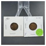 (2) Lincoln Wheat Cents  See Photos for Dates