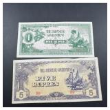 $1 and $5 Japanese Government Notes