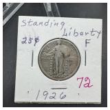 1926 Standing Liberty Silver Quarter