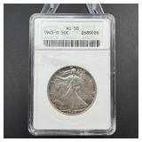 Soapbox 1945-d Walking Liberty Silver Half Dollar