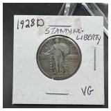 1928-D Standing Liberty Silver Quarter