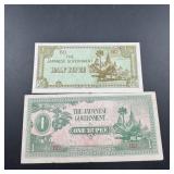 One-Half and $1 Japanese Government Notes