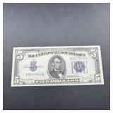 1934d $5 Silver Certificate Uncirculated