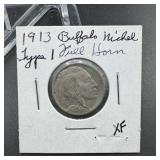 1913 Buffalo Nickel Type 1