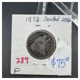 1873 Seated Liberty Silver Dollar