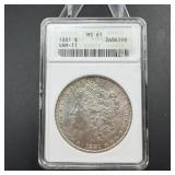 Soapbox 1881 Vam-11 Morgan Silver Dollar