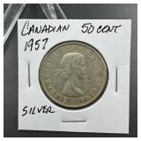 1957 Canadian Silver 50 Cents