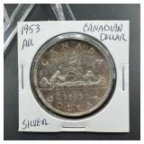 1953 Canadian Silver Dollar