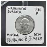 1946 Washington Silver Quarter