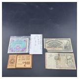 Dominion of Canada 25-Cent Note and France Notes