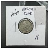 1940 Mercury Silver Dime