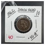 1862 Indian Head Cent