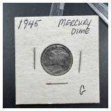 1945 Mercury Silver Dime