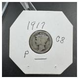 1917 Mercury Silver Dime