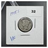 1945-S Mercury Silver Dime