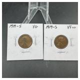 1919 & 1919-S Wheat Cents