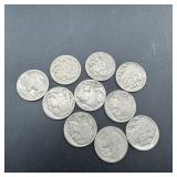 10 Buffalo Nickels