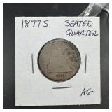 1877-S Seated Liberty Silver Quarter