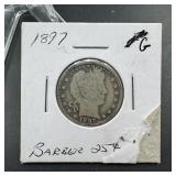 1897 Barber Silver Quarter