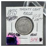 1875 Seated Liberty Silver Twenty-Cent Piece