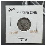 1944 Mercury Silver Dime