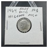 1964 Roosevelt dime  hi grade