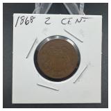 1868 2 cent