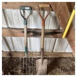 Five-tine Manure Fork & Trench Spade