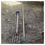 Tartan Rake & Potato Fork