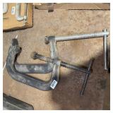 Two 9-inch C-clamps - 2 Large 9-inch C-clamps