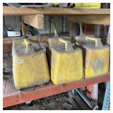 Three 5-gallon Diesel Fuel Cans