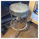Round Metal Shop Stool
