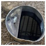 Oil Drain Pan With Used Oil & Rope