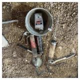 Bucket Of Grease Guns, Funnel & Accessories