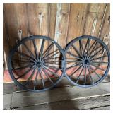 Pair Of Buggy Wheels - 38 Inches In Diameter
