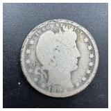 1892 Barber Silver Quarter