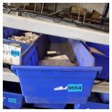 Blue Bolt Bin Containing Assorted Hardware And Bol