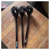 Three Toilet Bowl Brushes