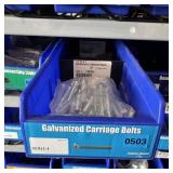 Blue Bolt Bin Containing Assorted Hardware And Bol