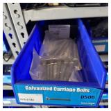 Blue Bolt Bin Containing Assorted Hardware And Bol