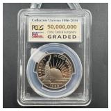 1986 Commemorative Half Dollar In Signed Holder