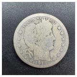 1914-d Barber Silver Quarter