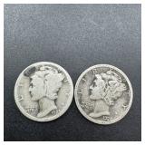 2 Better Date Mercury Silver Dimes