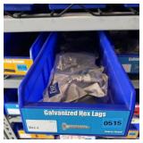 Blue Bolt Bin Containing Assorted Hardware And Bol